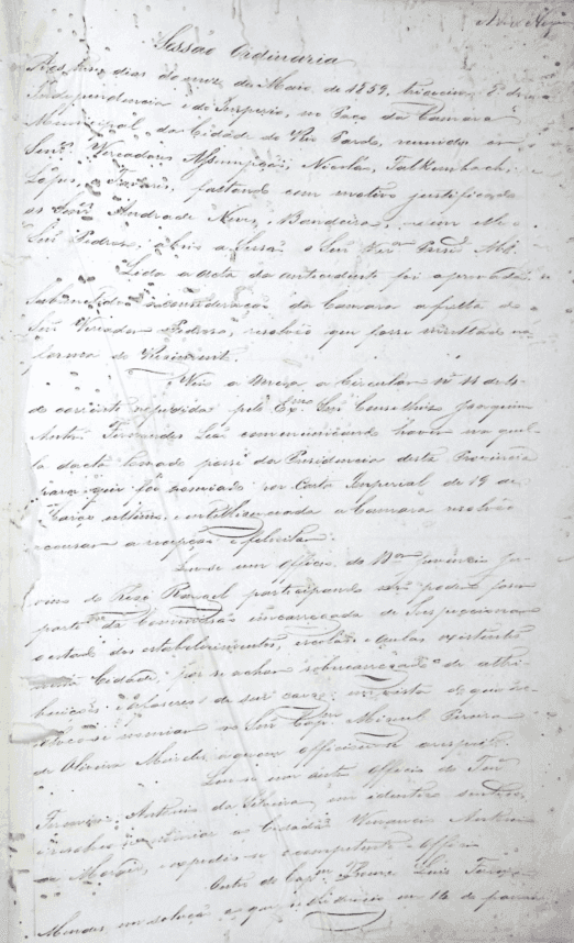 LACM - Livro de Atas da Camara Municipal - Livro n° 10 - 1859